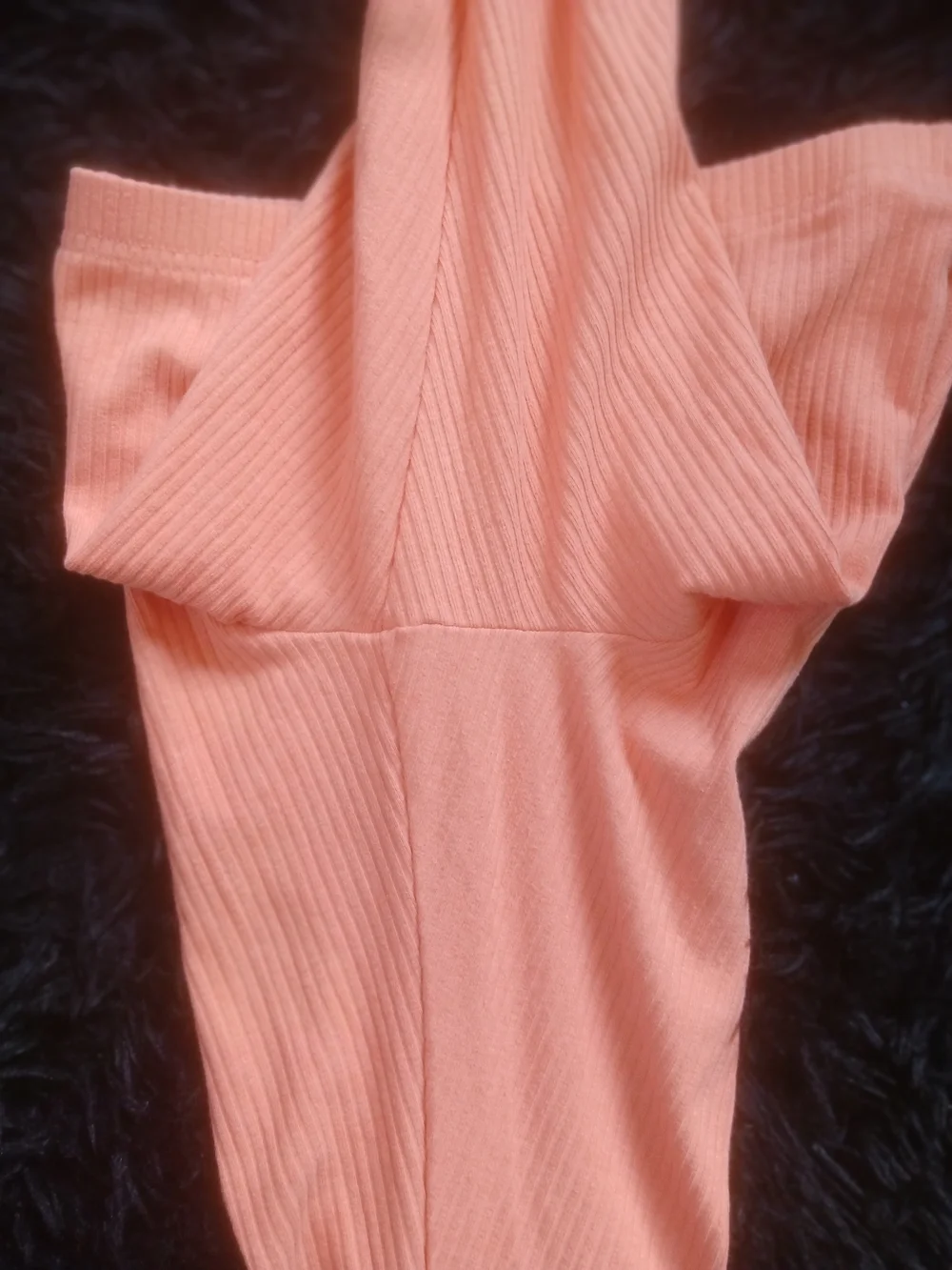 Ribbed Peach Leggings for Kids - Comfort Stretch